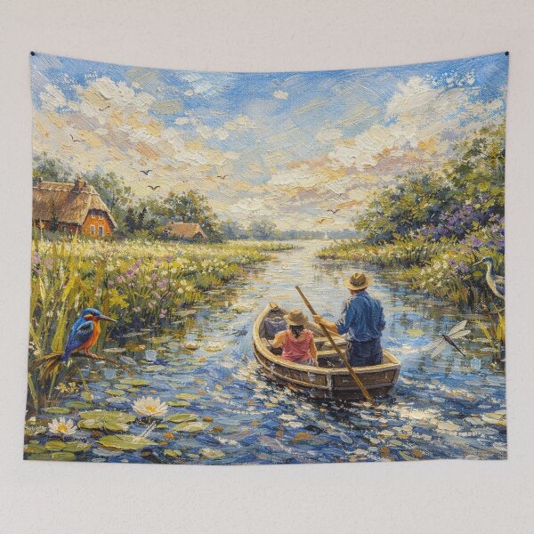 Item preview, National park Weerribben-Wieden painting, the Netherlands – A Beautiful place in Europe. designed and sold by GalleryKauffeld.