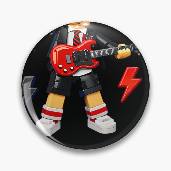 Item preview, AC/DC Angus Young Lightning Lego Style Guitar designed and sold by cosmicCryptidCo.