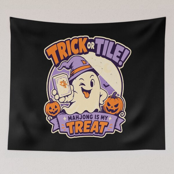 Item preview, Spooky Halloween Mahjong Club – Mahjong Lover Design designed and sold by JansenGS.