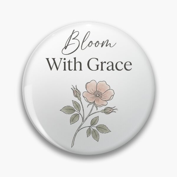 Item preview, Bloom With Grace Minimalist Botanical Quote Art designed and sold by NuYaArt.