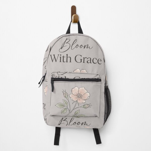 Item preview, Bloom With Grace Minimalist Botanical Quote Art designed and sold by NuYaArt.