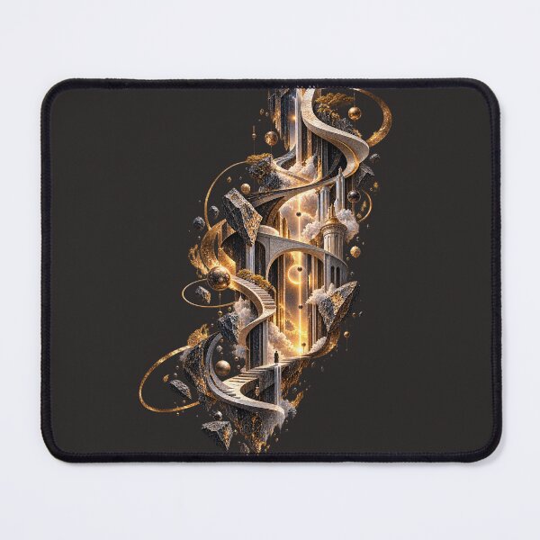 Item preview, Amber Descent Floating City Cosmic Architecture Sci-Fi Art designed and sold by CSterling11.