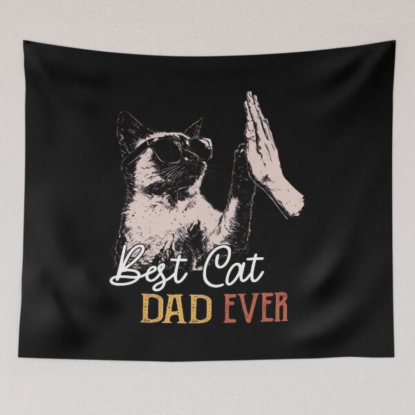 Item preview, Best Cat Dad Ever High Five Funny Siamese Cat designed and sold by OlyvieArt.