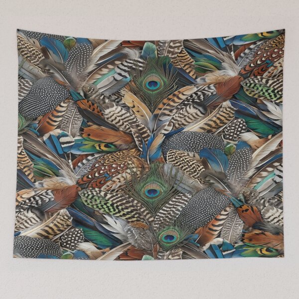 Item preview, A seamless interlocking natural feathers pattern. designed and sold by Solomon-Ent-144.