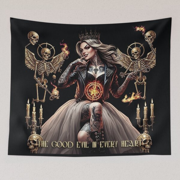 Item preview, Tattooed Queen Skeleton Wings Torch   designed and sold by Voodoo Store Paranormal Collections.
