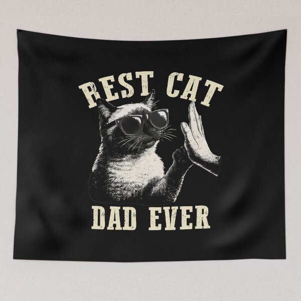 Item preview, Best Cat Dad Ever Siamese Cat Sunglasses High Five designed and sold by OlyvieArt.