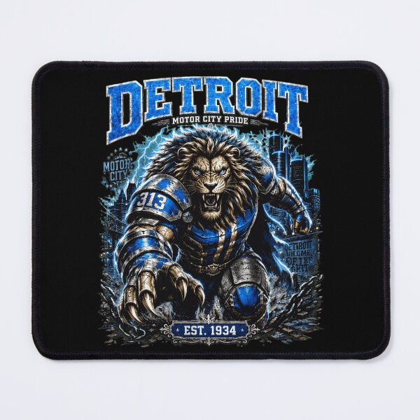 Item preview, Detroit Lion Motor City Pride Warrior Graphic designed and sold by RoyParks37914.