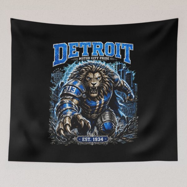 Item preview, Detroit Lion Motor City Pride Warrior Graphic designed and sold by RoyParks37914.