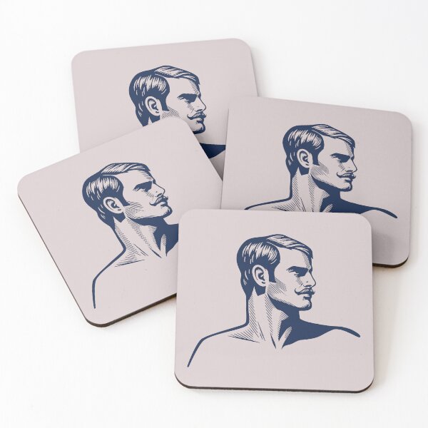 Item preview, Classic Handsome – Bold Minimalist Linocut Portrait designed and sold by gayishdesign.