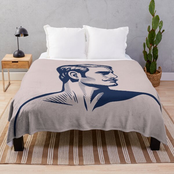 Item preview, Classic Handsome – Bold Minimalist Linocut Portrait designed and sold by gayishdesign.