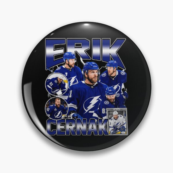 Item preview, Erik Cernak Retro Tampa Hockey Player Graphic designed and sold by MarkCampb78292.