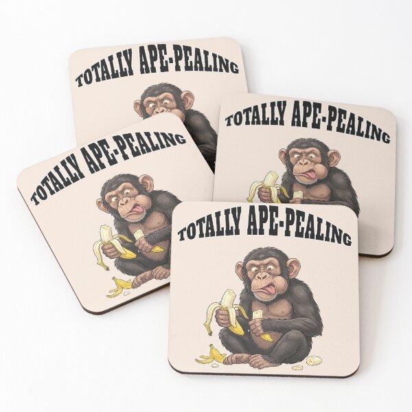 Item preview, Totally Ape Pealing Funny Chimpanzee Banana Pun designed and sold by capricedefille.
