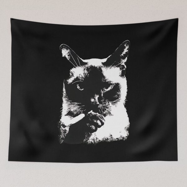 Item preview, Edgy Cat Smoking Graphic Art designed and sold by OlyvieArt.