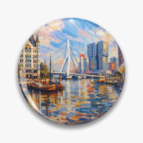 Item preview, A painting of Rotterdam, the Netherlands – A Beautiful city in Europe. designed and sold by GalleryKauffeld.