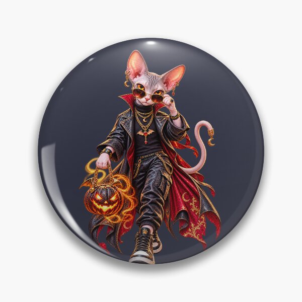 Item preview, Badass Sphynx Cat Vampire Halloween Urban Costume Art designed and sold by CSterling11.