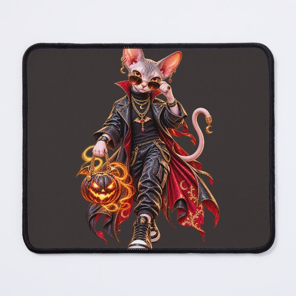 Item preview, Badass Sphynx Cat Vampire Halloween Urban Costume Art designed and sold by CSterling11.