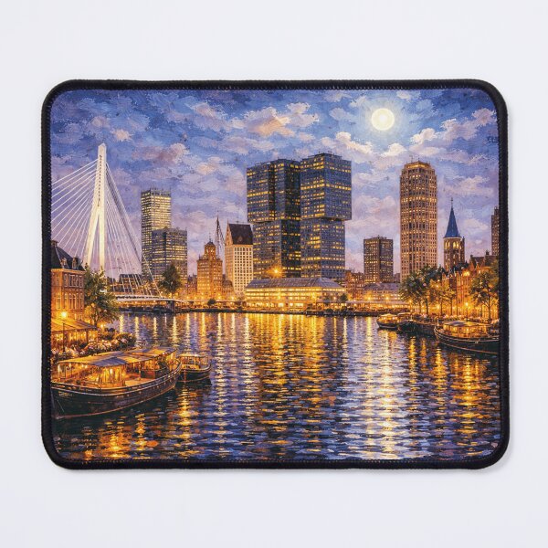 Item preview,  Rotterdam by night painting, the Netherlands – A Beautiful place in Europe. designed and sold by GalleryKauffeld.