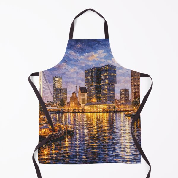 Item preview,  Rotterdam by night painting, the Netherlands – A Beautiful place in Europe. designed and sold by GalleryKauffeld.