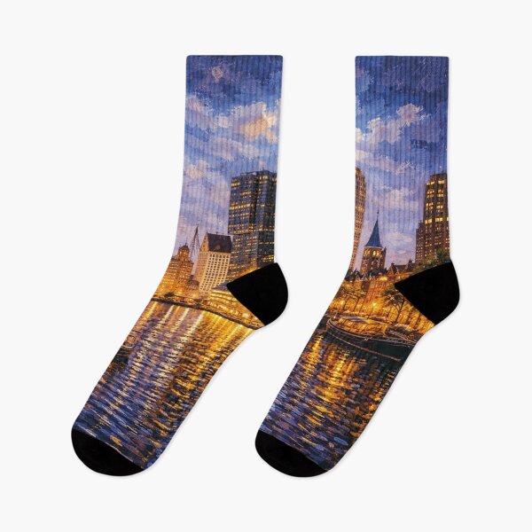 Item preview, Rotterdam de noche, Países Bajos: un lugar precioso en Europa. designed and sold by GalleryKauffeld.