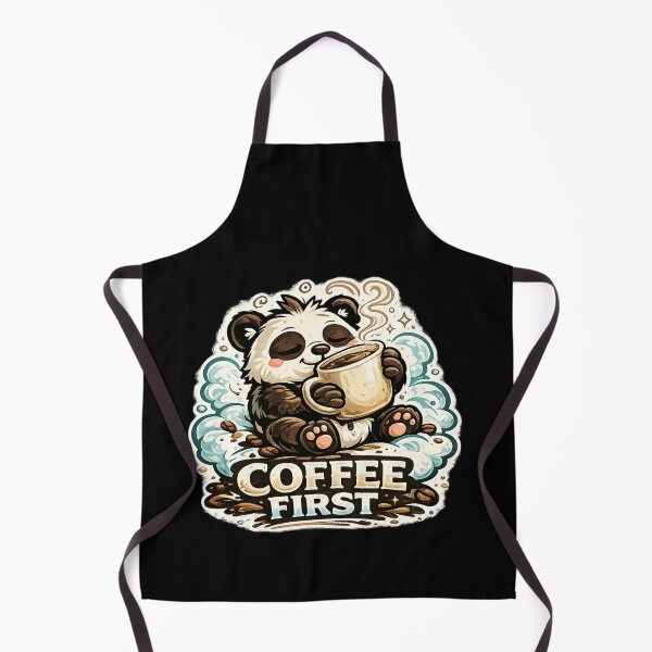 Item preview, Coffee First – Cute Panda Coffee Lover Design designed and sold by ArtisticHeart21.