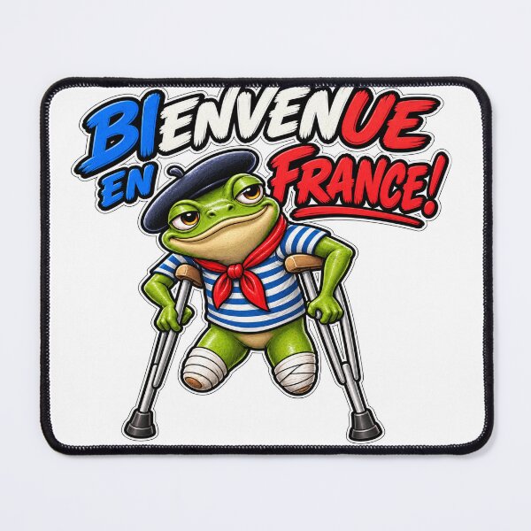 Item preview, Bienvenue en France Funny French Frog designed and sold by PRINTIONAL.