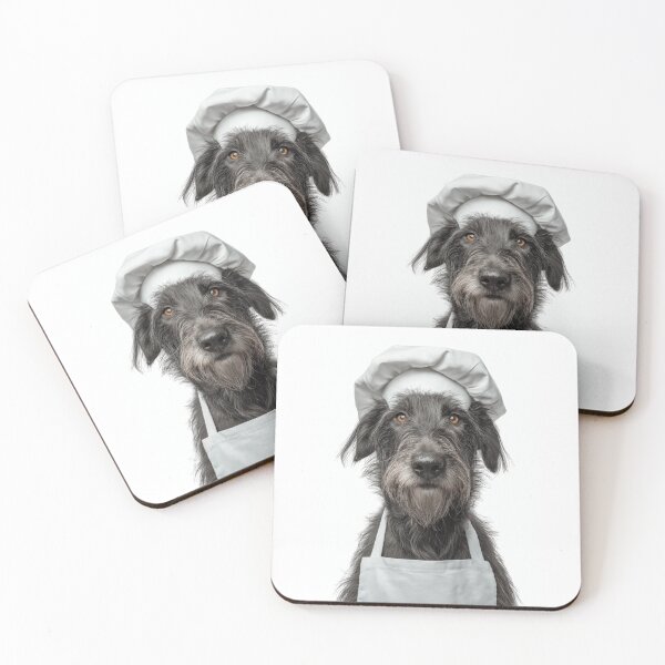 Item preview, Scottish Deerhound Chef Dog Funny Cooking Apron Hat Cute Pet Portrait designed and sold by LazyOwlStore.