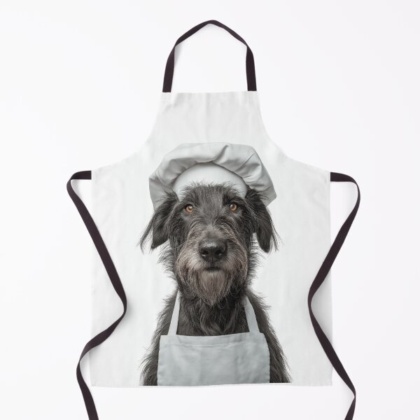 Item preview, Scottish Deerhound Chef Dog Funny Cooking Apron Hat Cute Pet Portrait designed and sold by LazyOwlStore.