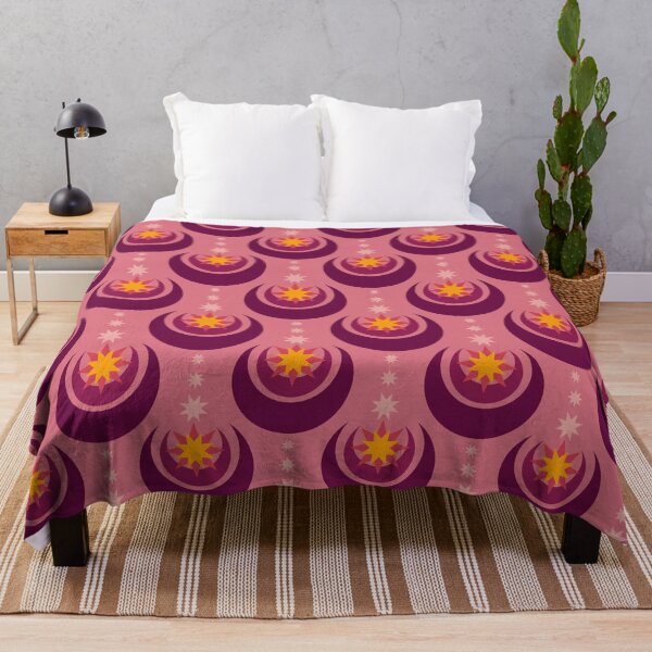 Item preview, Art Deco Moons and Stars - pink and burgundy celestial pattern designed and sold by Home Cyn Home.