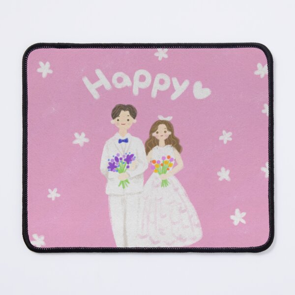 Item preview, Happy Bride and Groom Wedding Portrait designed and sold by tammist.