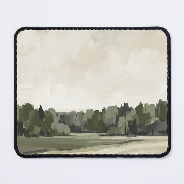 Item preview, Forest Edge – Minimalist Sage & Olive Landscape Painting designed and sold by Zaramodo.