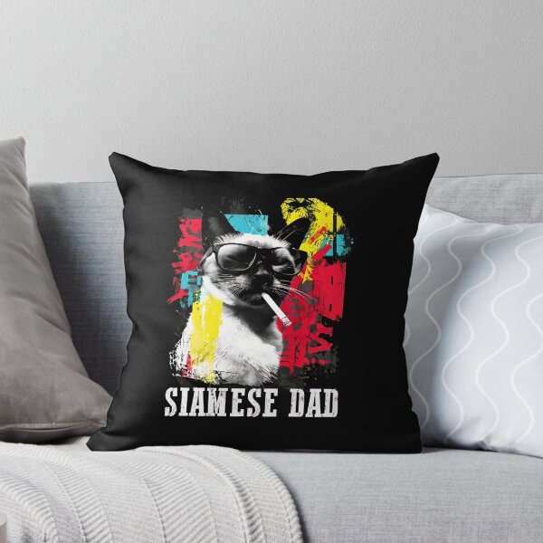 Item preview, Siamese Dad Cool Cat Sunglasses Smoking Retro Art designed and sold by OlyvieArt.