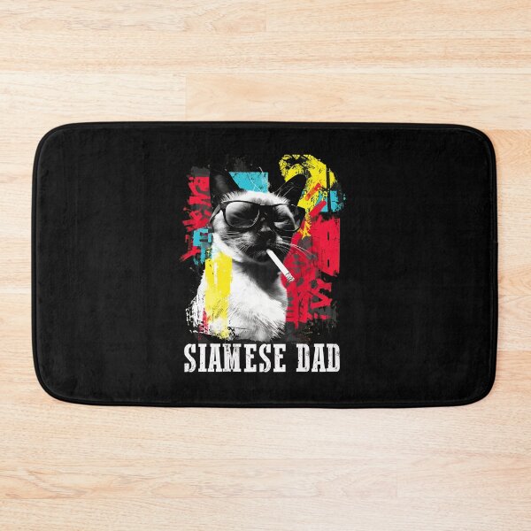 Item preview, Siamese Dad Cool Cat Sunglasses Smoking Retro Art designed and sold by OlyvieArt.