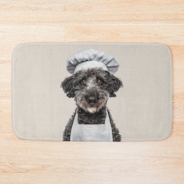 Item preview, Pumi Chef Dog Funny Cooking Apron Hat Cute Pet Portrait designed and sold by LazyOwlStore.