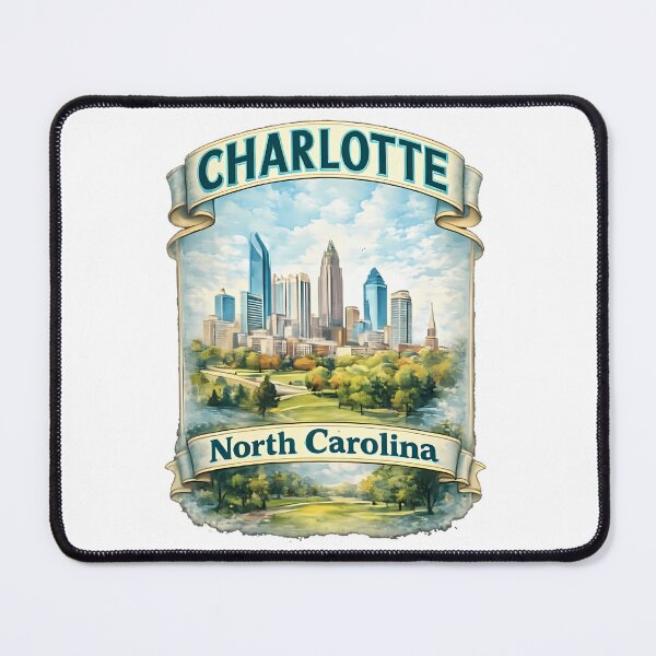 Item preview, Charlotte North Carolina Skyline - Watercolor Cityscape Travel Art designed and sold by tyahj-cardwell.