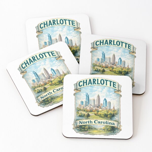 Item preview, Charlotte North Carolina Skyline - Watercolor Cityscape Travel Art designed and sold by tyahj-cardwell.