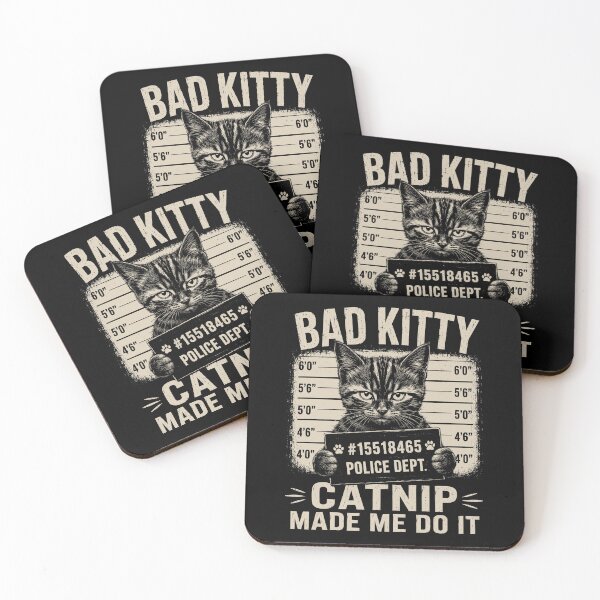 Item preview, Bad kitty, Catnip Made Me Do It Funny Cat Meme designed and sold by DuDuChben.