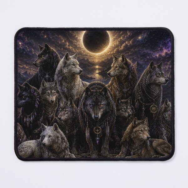 Item preview, The Lone Wolf Collection - Eclipse Gathering II | Celestial Wolf Fantasy Art designed and sold by FlameK-Atelier.