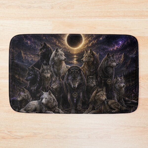 Item preview, The Lone Wolf Collection - Eclipse Gathering II | Celestial Wolf Fantasy Art designed and sold by FlameK-Atelier.