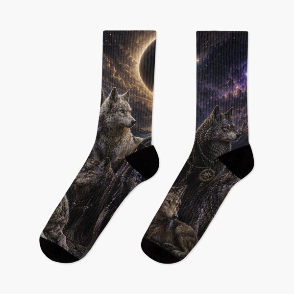 Item preview, The Lone Wolf Collection - Eclipse Gathering II | Celestial Wolf Fantasy Art designed and sold by FlameK-Atelier.