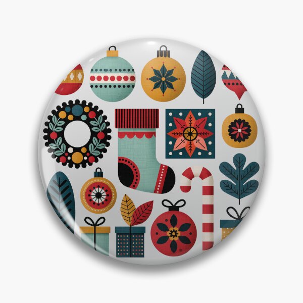Item preview, Retro Midcentury Modern Christmas Holiday Elements designed and sold by colorful-white.