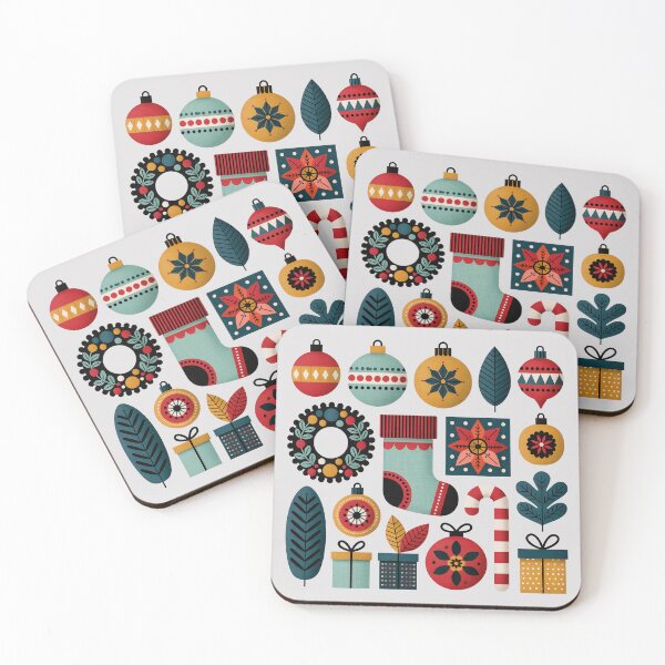Item preview, Elementos navideños de estilo retro de mediados de siglo designed and sold by colorful-white.