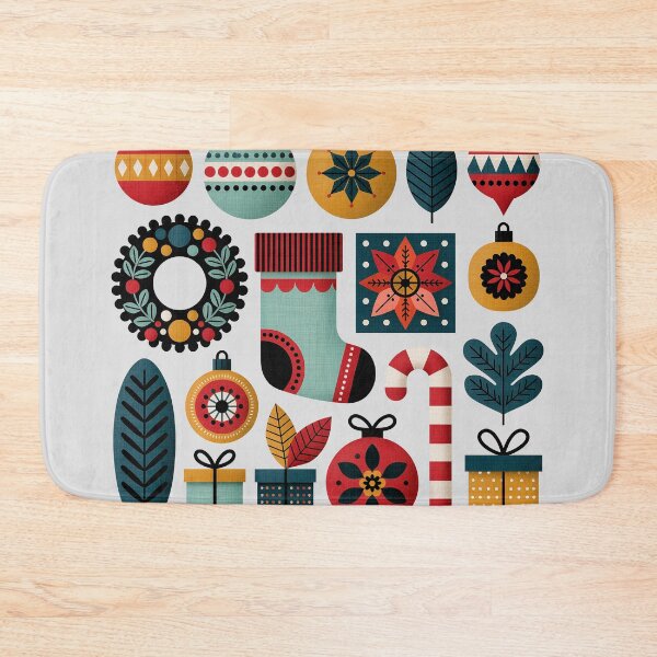 Item preview, Retro Midcentury Modern Christmas Holiday Elements designed and sold by colorful-white.