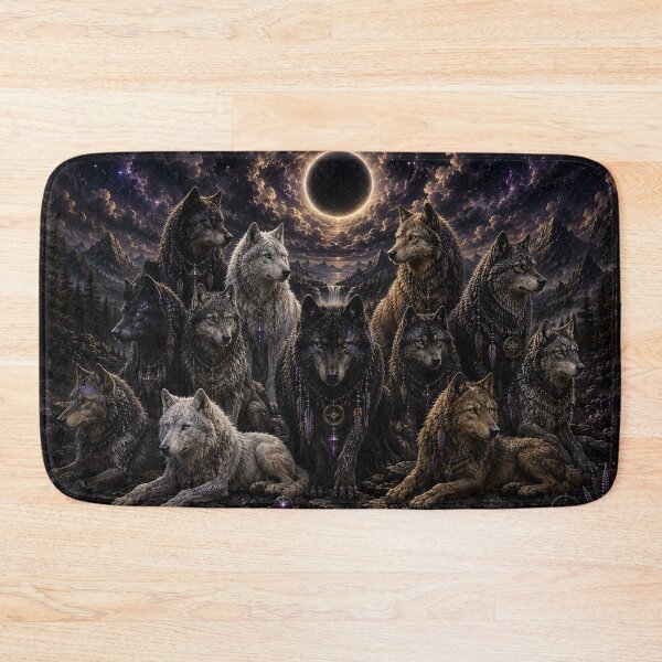 Item preview, The Lone Wolf Collection - Eclipse Gathering I | Celestial Wolf Fantasy Art designed and sold by FlameK-Atelier.