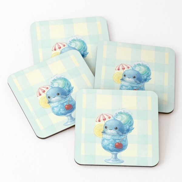 Item preview, Blue Narwhal Ice Cream Cup | Watercolor Ocean Animal  designed and sold by QuicksandCase.