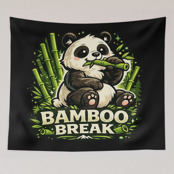 Item preview, Bamboo Break – Cute Panda Bamboo Lover Design designed and sold by ArtisticHeart21.