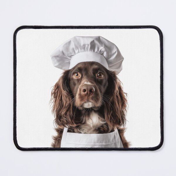 Item preview, Sussex Spaniel Chef Dog Funny Cooking Apron Hat Cute Pet Portrait designed and sold by LazyOwlStore.