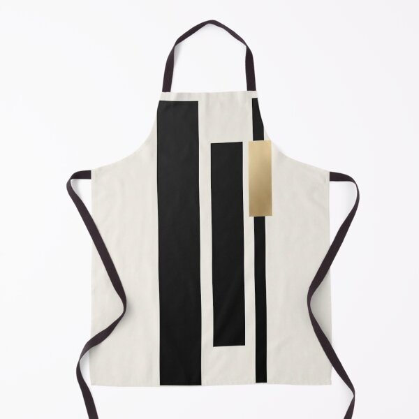 Item preview, Vertical Balance – Minimalist Black & Gold Geometric Art designed and sold by Zaramodo.