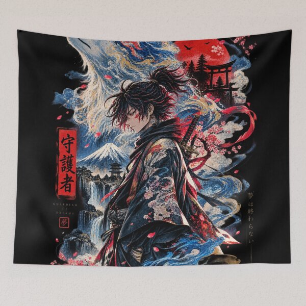 Item preview, Free Spirit Neko - Double Exposure Japanese Cat designed and sold by GenZFashion000.