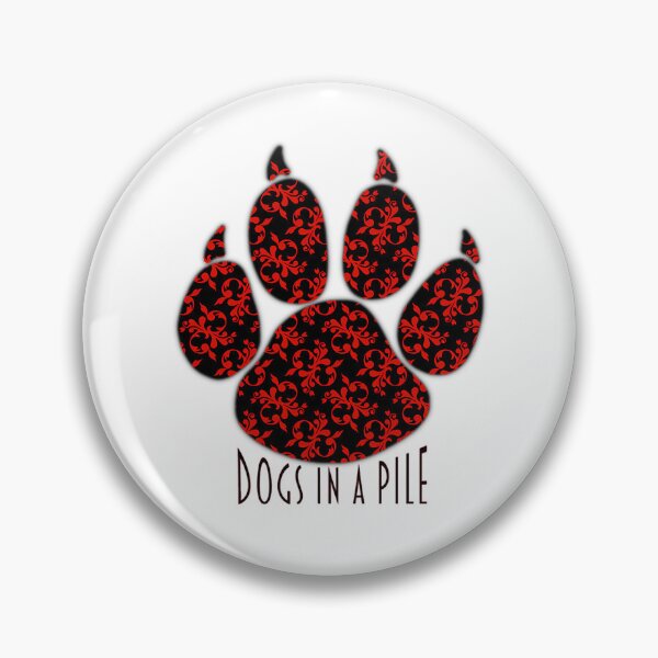 Item preview, Red Floral Pattern Paw Print designed and sold by MarcoGrazie.