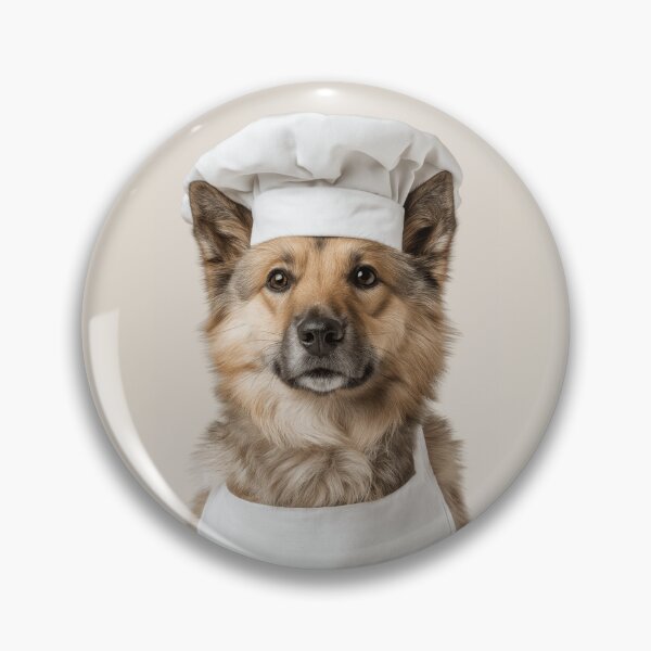 Item preview, Norwegian Buhund Chef Dog Funny Cooking Apron Hat Cute Pet Portrait designed and sold by LazyOwlStore.